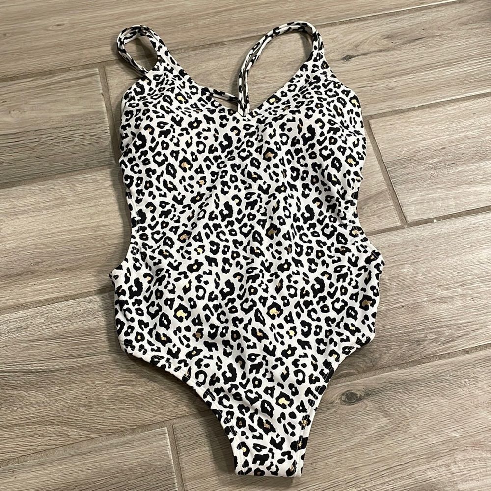 Xhilaration Leopard Cutout One Piece Swimsuit NEW